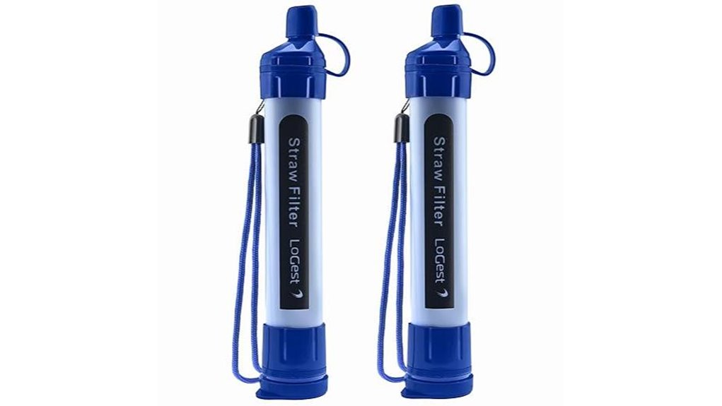 two pack portable filter straws