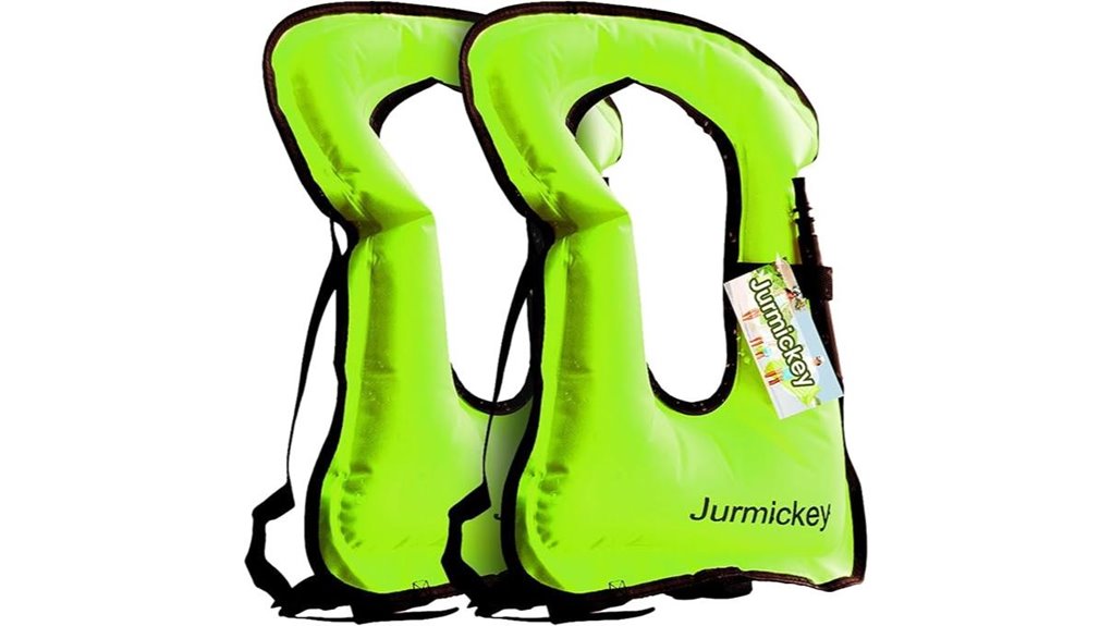 two piece inflatable snorkel vests