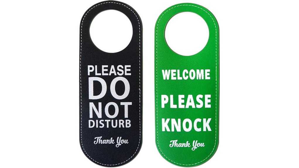 two pu leather hangers