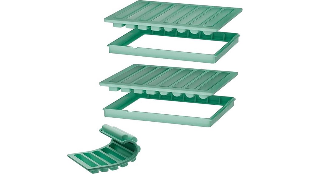 two silicone ice trays