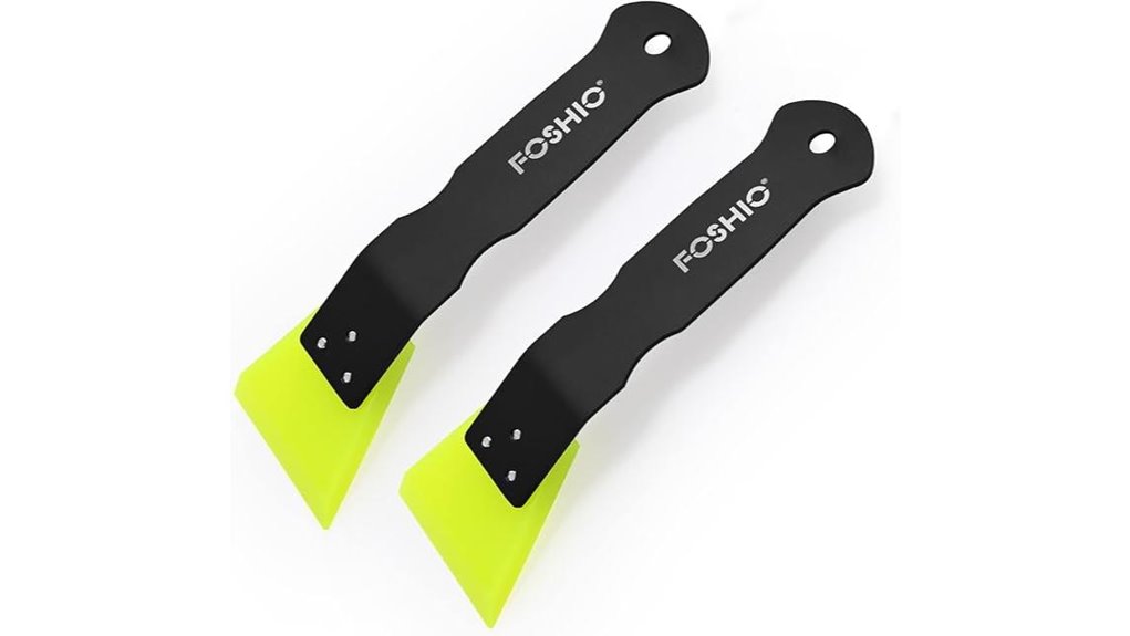 two small vinyl squeegees