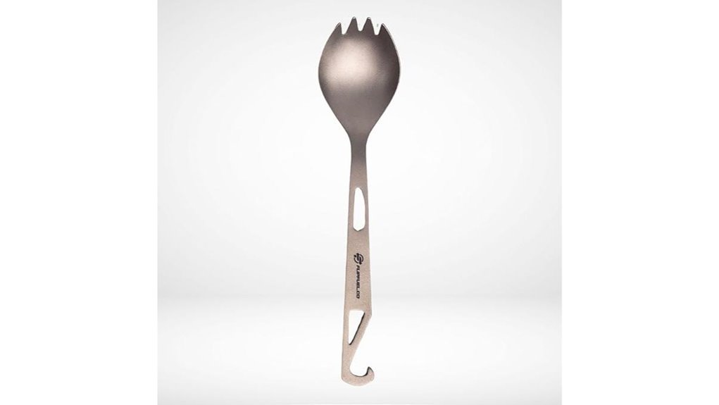 ultralight titanium hook spork