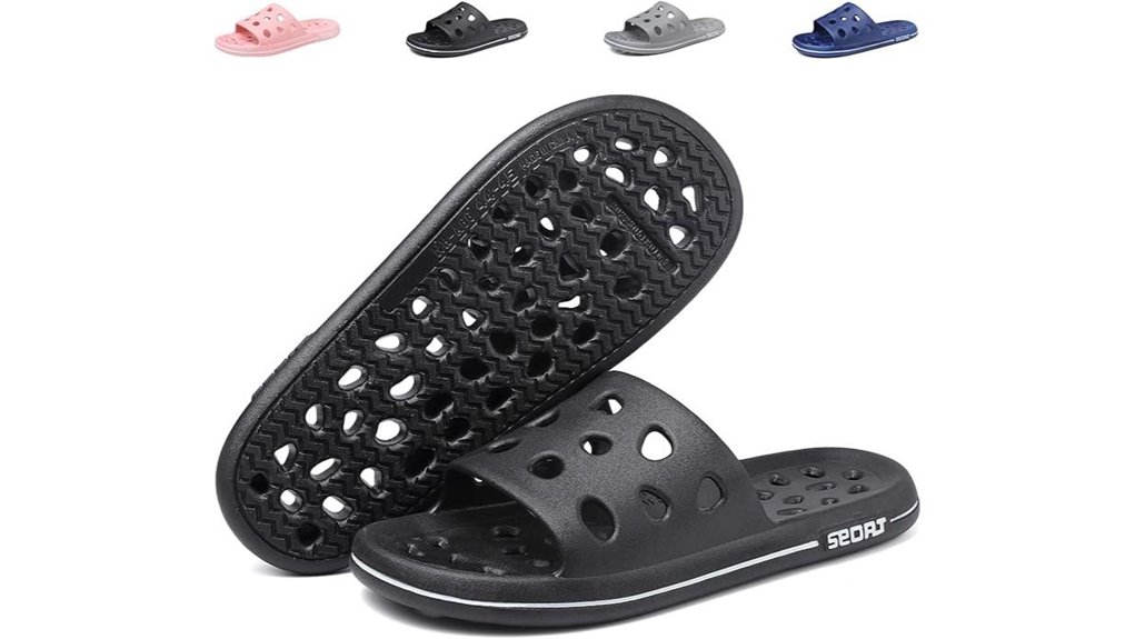 universal drainage shower slippers