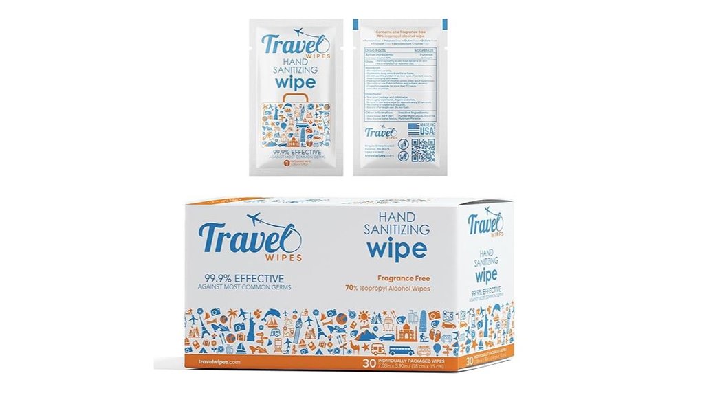 us 30ct fragrance free handwipes