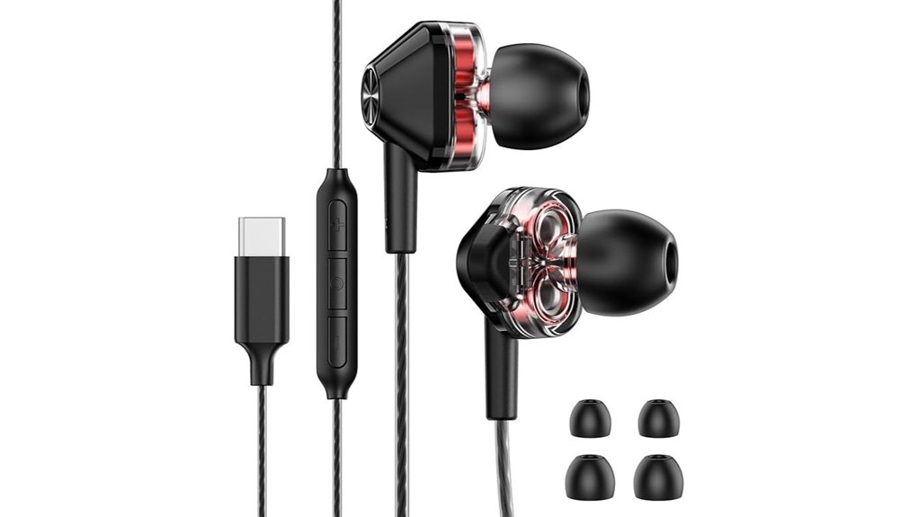 usb c hi fi noise isolating earbuds