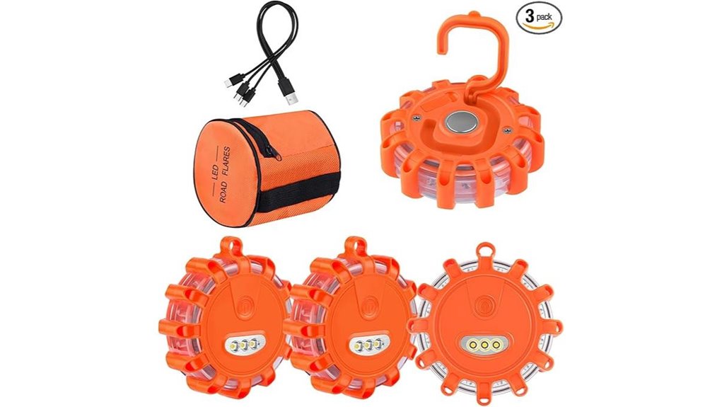 usb c led road flares