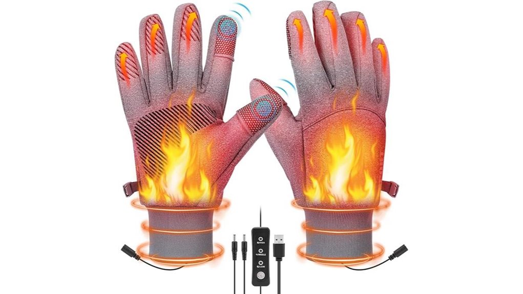 usb heated 3 temp gloves