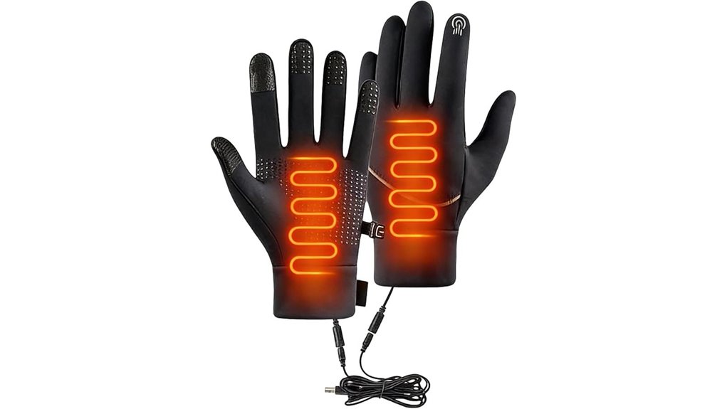 usb heated touchscreen gloves