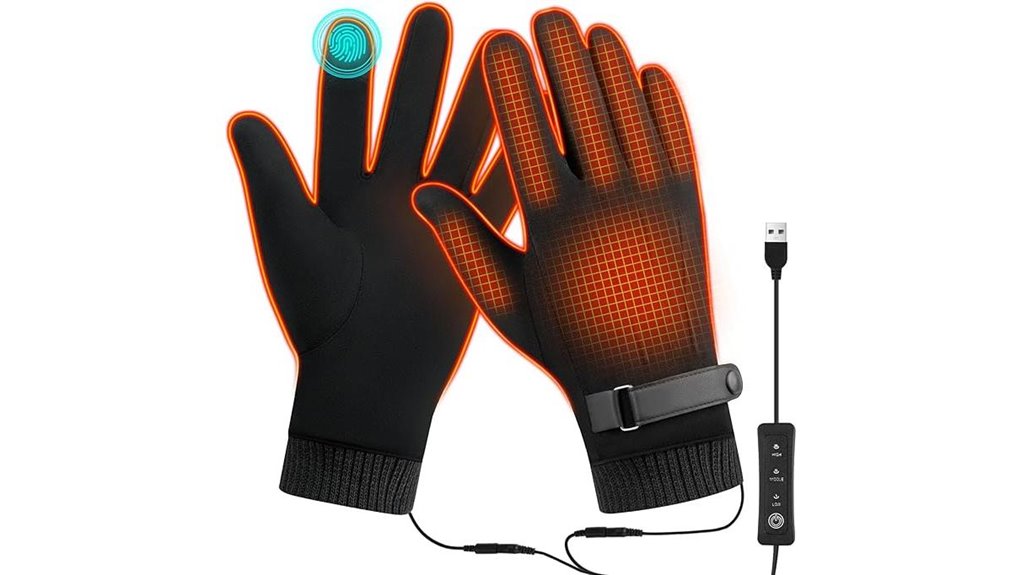usb heated touchscreen gloves