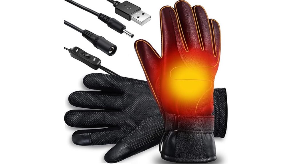 usb heated waterproof gloves
