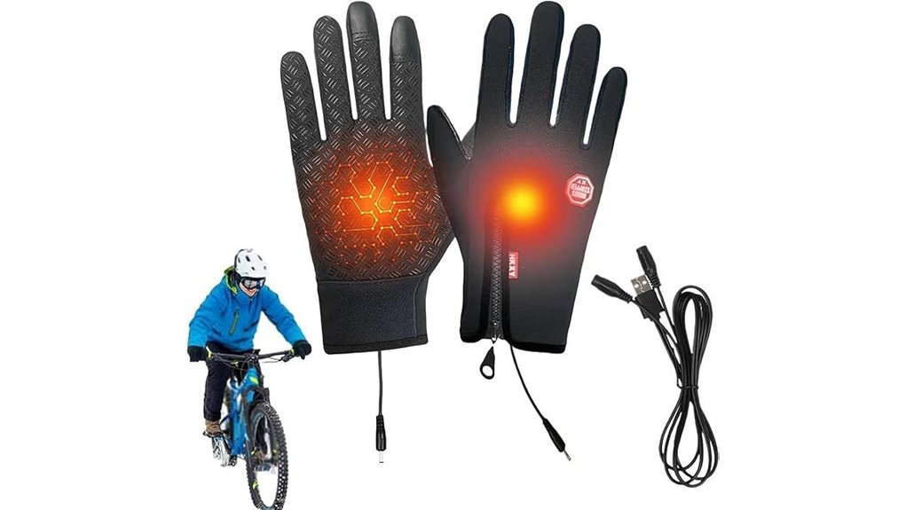 usb powered heated waterproof gloves
