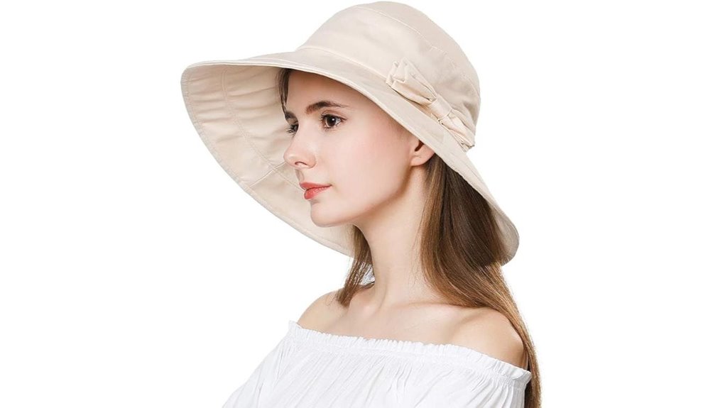 uv protection packable cotton sunhat