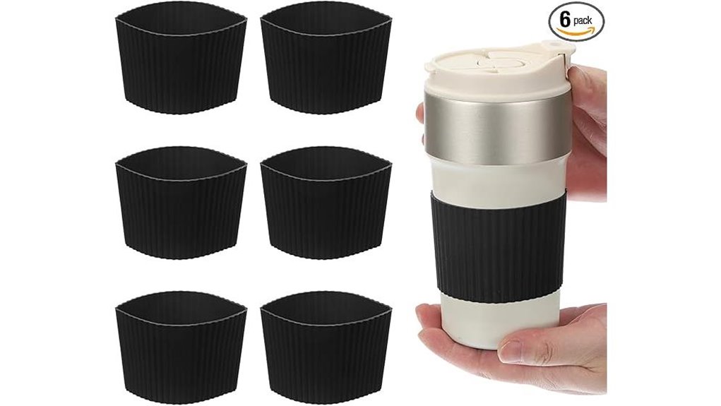 uxcell 6 pack black silicone