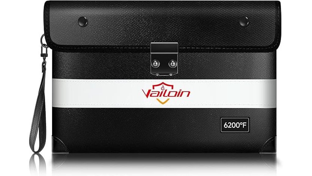 vailoin lockable fireproof bag