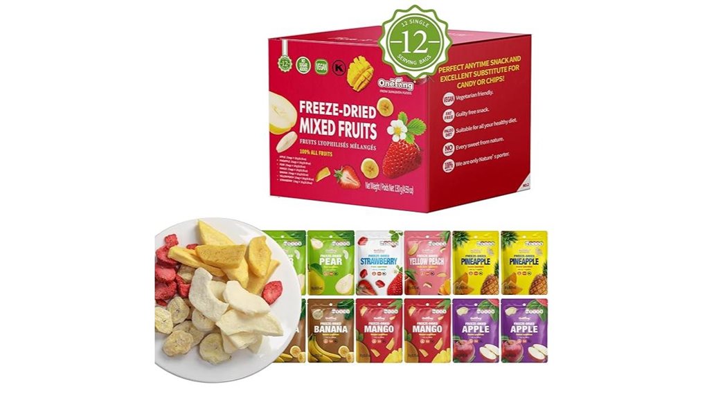 vegan non gmo freeze dried 12 pack