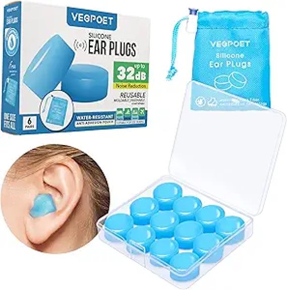 vegpoet silicone 12 pack earplugs