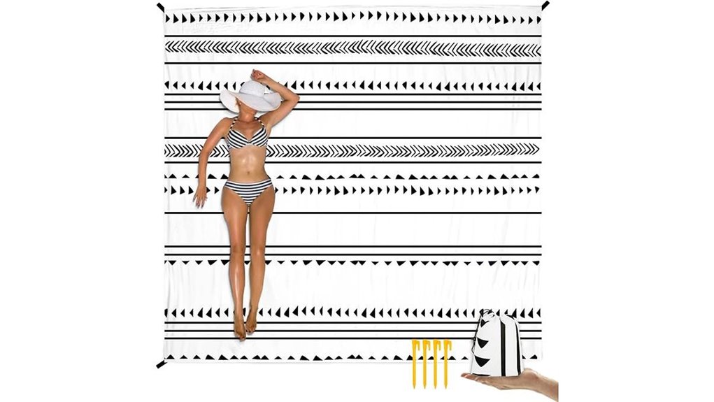 waterproof beach blanket stakes