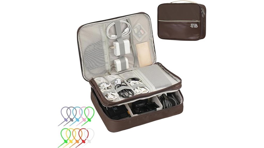 waterproof dual layer cable organizer