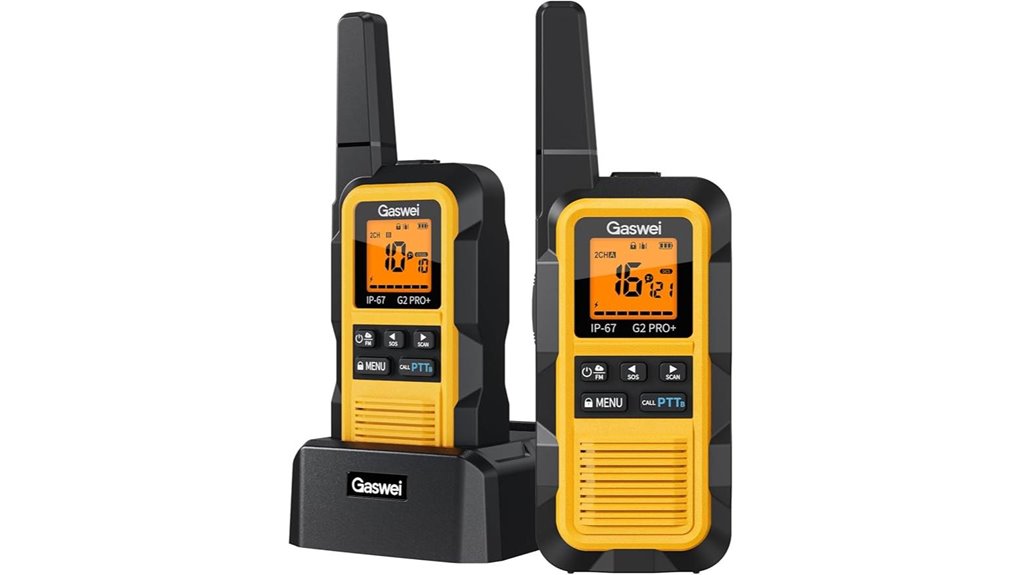 waterproof dual power walkie talkies