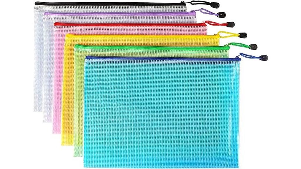 waterproof mesh zipper pouches