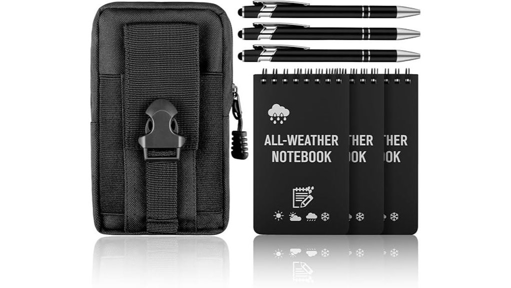 waterproof notebook pen pack