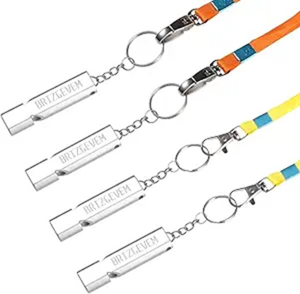 waterproof whistles pack keychain