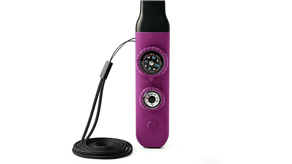 whistle compass thermometer lanyard