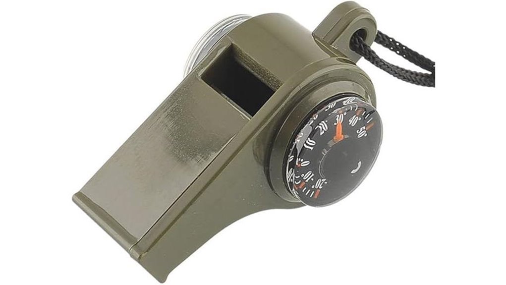 whistle thermometer compass lanyard