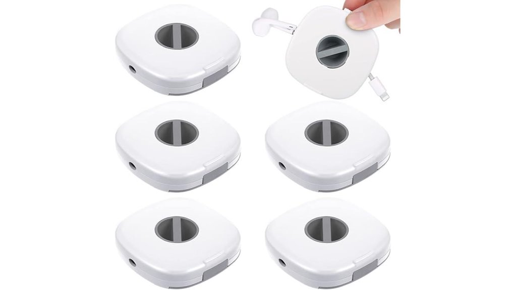 white 6 pack cable organizers