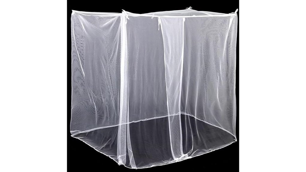 white four corner mosquito net