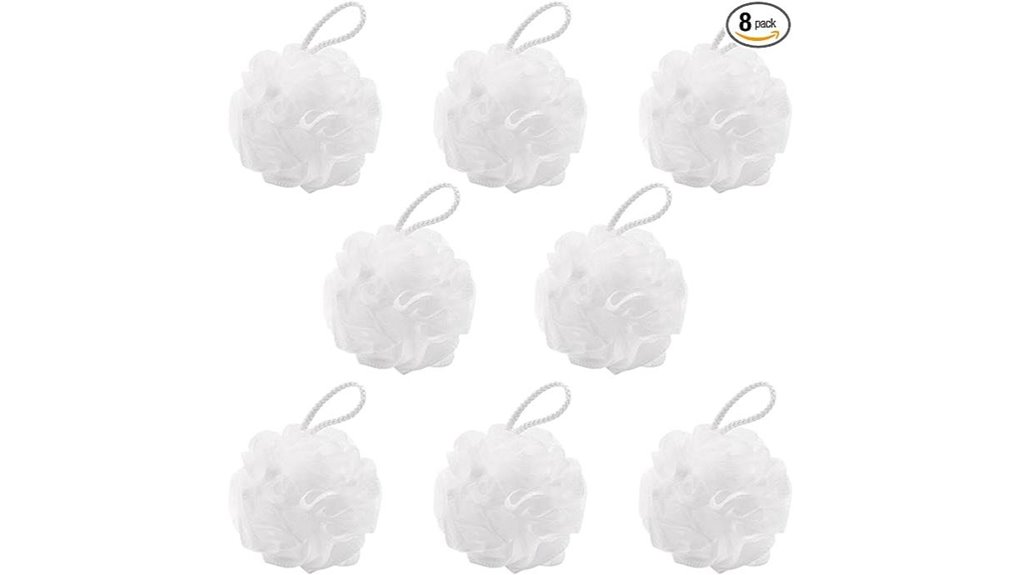 white loofah travel sponges