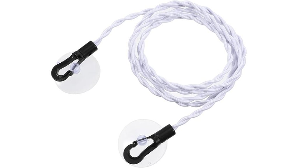 white retractable hook suction