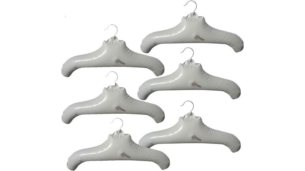 white six pack inflatable hangers
