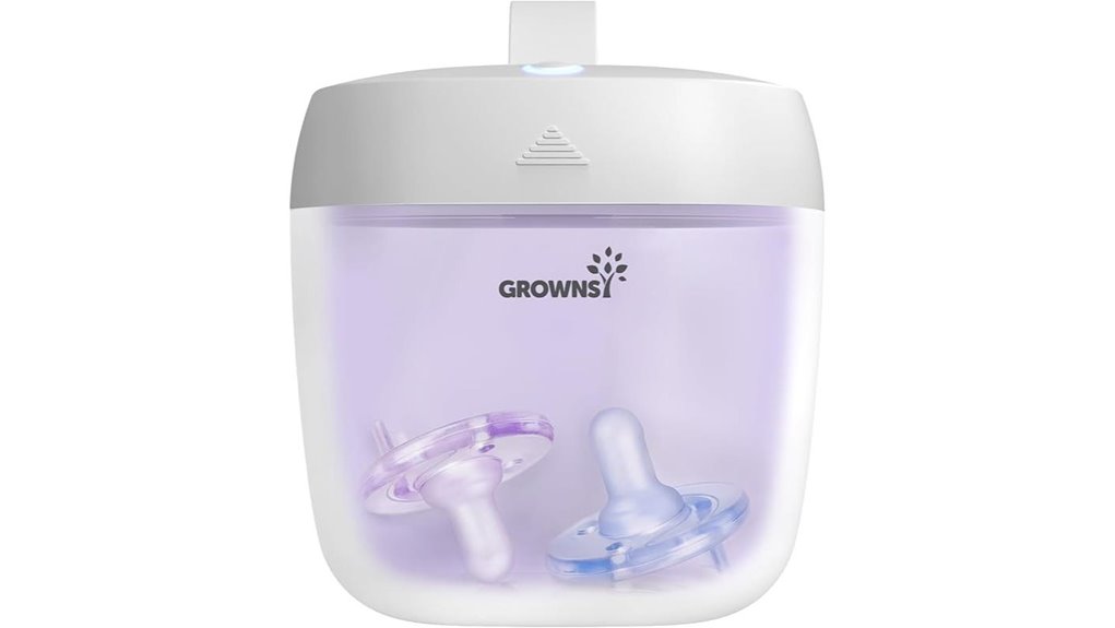 white uv pacifier sanitizer