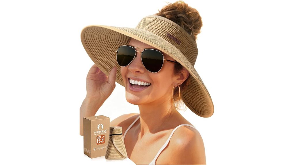 wide brim uv beach hat