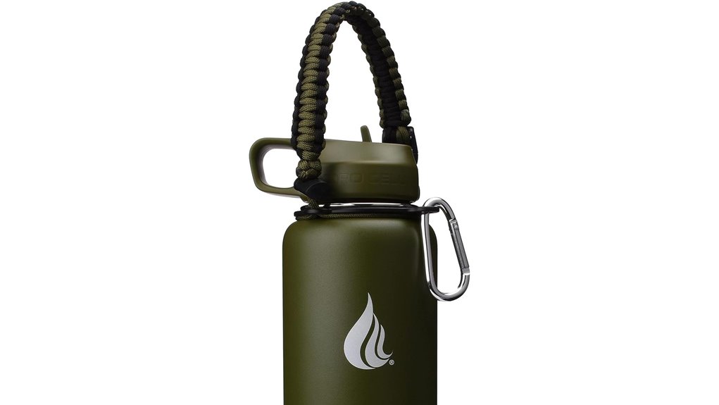 wide mouth bottle paracord handle