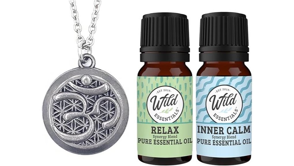 wild aum 12 pad necklace