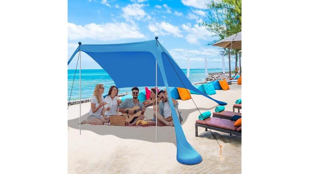 windproof 7 5x7 5ft beach canopy