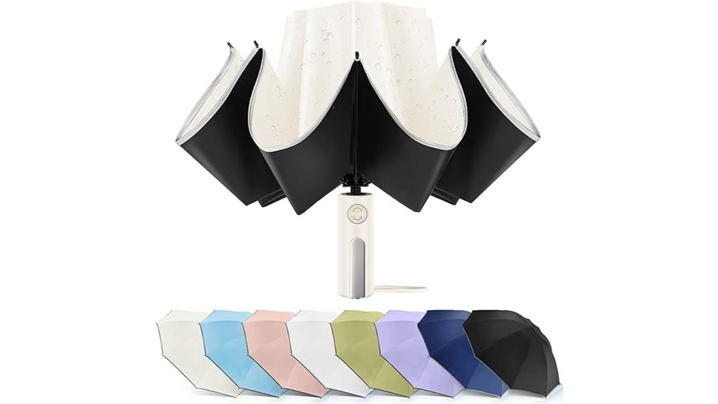 windproof reflective folding umbrella