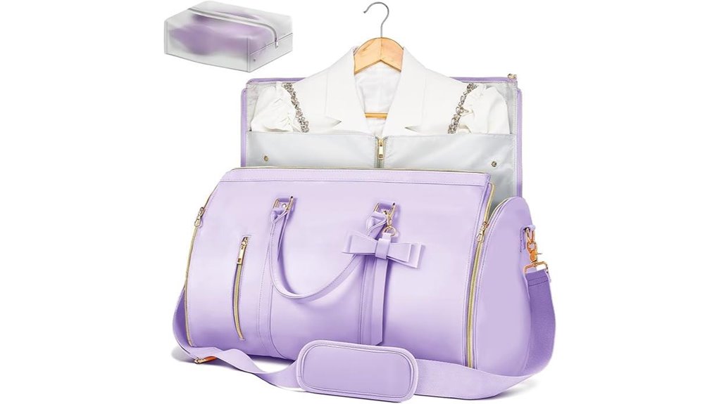 women s convertible purple duffle