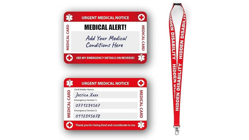 writable medical alert lanyard