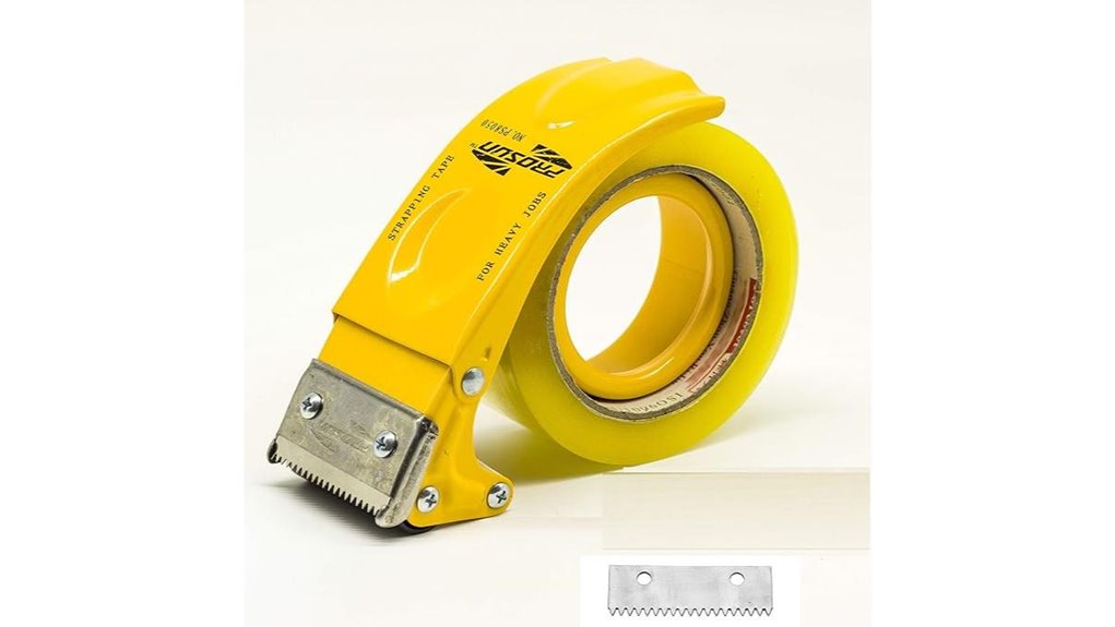 yellow 2 inch metal dispenser