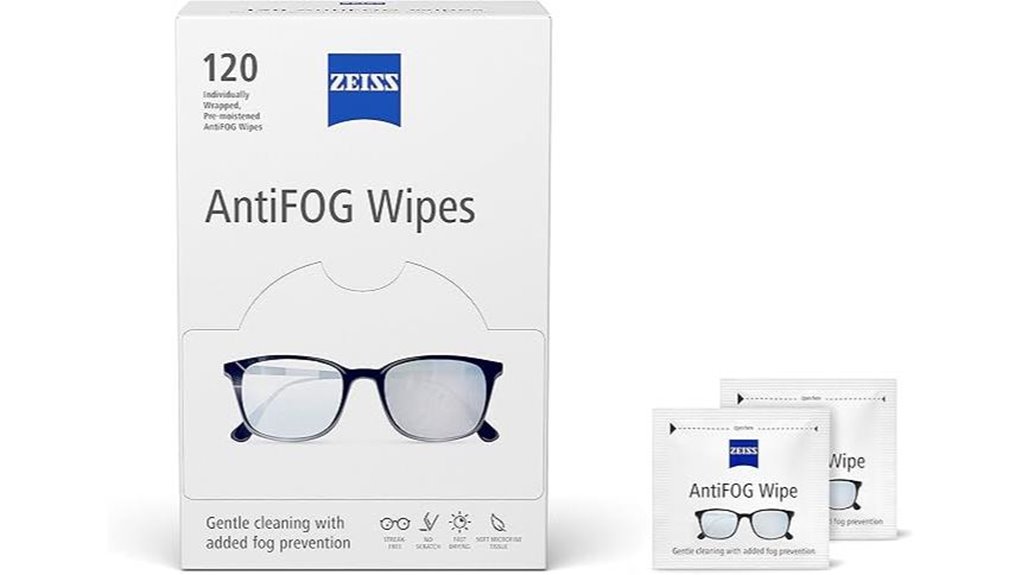 zeiss anti fog 120 wipes