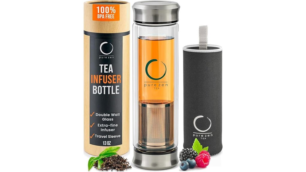 zen double wall glass infuser