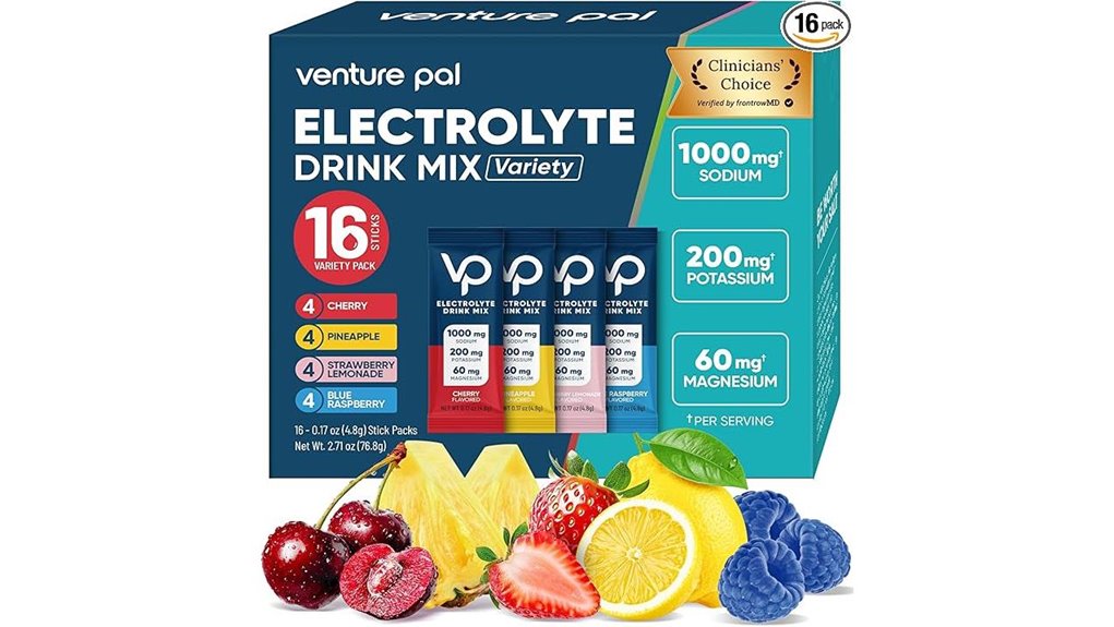 zero calorie sugar free electrolyte packets