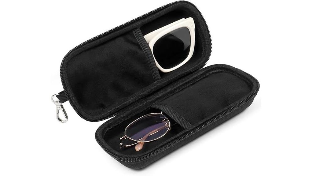 zippered hard double eyeglass