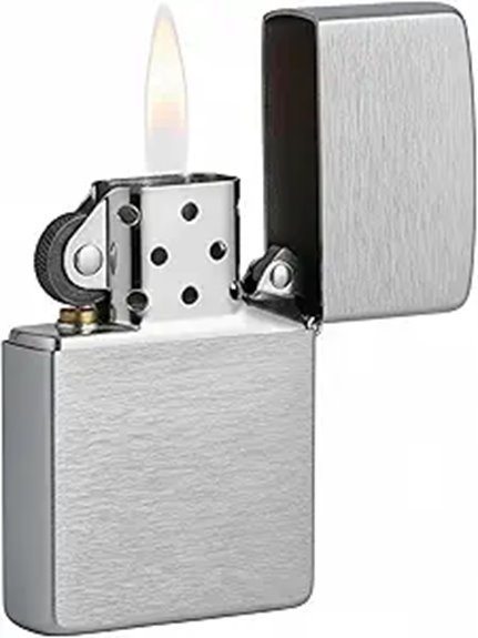zippo brushed chrome lighter