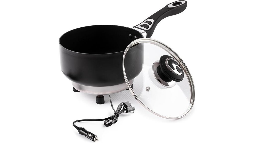 zonetech 12v non stick saucepan
