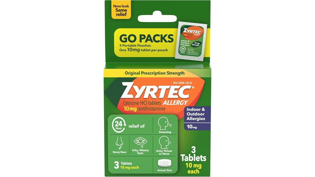 zyrtec 24 hour travel relief