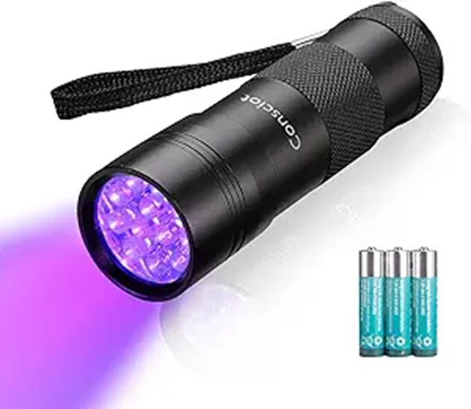 12 led 395nm uv flashlight